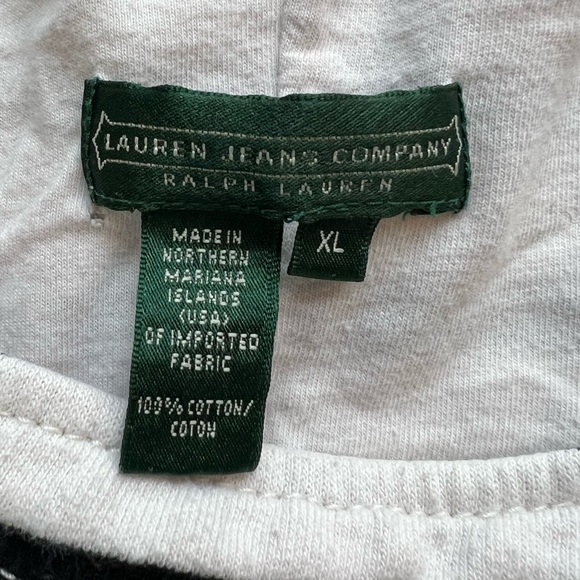Lauren Ralph Lauren Navy/Cream Hoodie Top - Picture 3 of 5